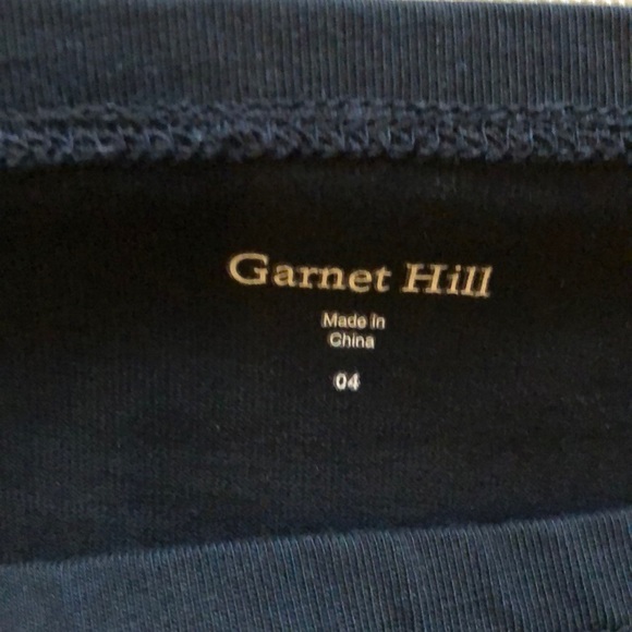 Garnet Hill Bateau Neck 3/4 sleeve dress black 4 - Picture 5 of 8